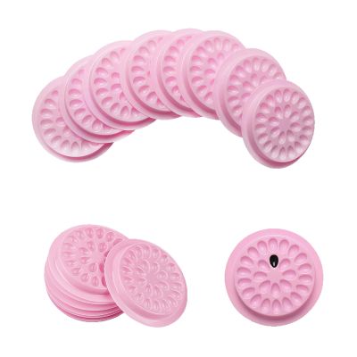 20 Pcs False Lash Glue Holder Disposable Eyelash Extension Trays Plastic Eyelash Extension Glue Pallet Pad for Salon and DIY Lash Kits (Pink)