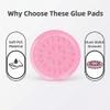 20 Pcs False Lash Glue Holder Disposable Eyelash Extension Trays Plastic Eyelash Extension Glue Pallet Pad for Salon and DIY Lash Kits (Pink) view 3