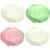 Aislor Double Layers Waterproof Shower Caps Lightweight Shower Hair Cap Hair Bath Hat for Women Ivory&Light Green&Ivory&Pink One Size view 1