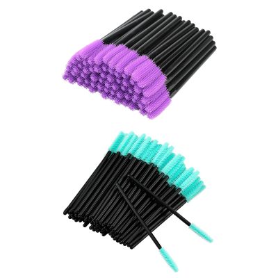 150PCS Eyelash Brushes, Silicone Soft Mascara Wands, Disposable Mascara Brush, Cosmetic Eyelash Extension Applicators Professional Makeup Tool Set