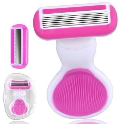 2025 New Travel Razors for Women Travel Size Toiletries for Women Skin-Adaptive Design Complete with 1 Replacement Head and Portable Case,Travel Shaver Perfect for Armpits,Arms,Bikini Area,and Legs