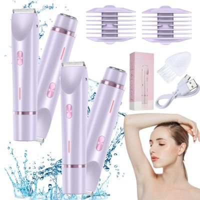 Beauty Bloom Electric Razor, Beauty Bloom 2.0, Beauty Bloom Trimmer, Beauty Bloom Razor for Women, Comfort 2 in 1 Electric Lady Shaver for Wet & Dry Use (Purple*2)