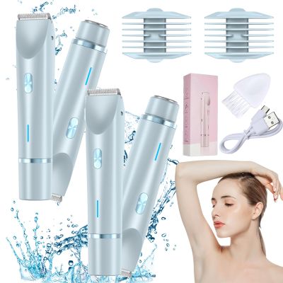 Beauty Bloom Electric Razor, Beauty Bloom 2.0, Beauty Bloom Trimmer, Beauty Bloom Razor for Women, Comfort 2 in 1 Electric Lady Shaver for Wet & Dry Use (Blue*2)