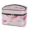 Makeup Bag Colorful Heart Balloon Cloud, Large Capacity Travel Toiletry Bag for Women with Handle and Elastic Fixed Rope Portable Makeup Bag Organizer view 2