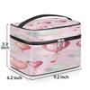 Makeup Bag Colorful Heart Balloon Cloud, Large Capacity Travel Toiletry Bag for Women with Handle and Elastic Fixed Rope Portable Makeup Bag Organizer view 3