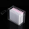 8 Layers Acrylic Eyelash Storage Organizer, Grafting False Eyelashes Display with 8 Pallets, Dustproof Cosmetic Beauty Extension Supplies (White) view 3