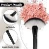 2 PCS Fluffy Fan Makeup Brush for Facials Face Soft Bristle Highlighting Blush Esthetician Large Fan Brush for Cosmetics Loose Powder Highlighting Blush view 3