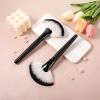 2 PCS Fluffy Fan Makeup Brush for Facials Face Soft Bristle Highlighting Blush Esthetician Large Fan Brush for Cosmetics Loose Powder Highlighting Blush view 4