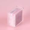 8 Layers Acrylic Eyelash Storage Organizer, Grafting False Eyelashes Display with 8 Pallets, Dustproof Cosmetic Beauty Extension Supplies (Marble Pink) view 2