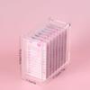 8 Layers Acrylic Eyelash Storage Organizer, Grafting False Eyelashes Display with 8 Pallets, Dustproof Cosmetic Beauty Extension Supplies (Marble Pink) view 4