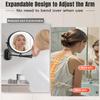 30X/1X Wall Mounted Lighted Makeup Mirror, 8'' Double Sided Rechargeable Magnifying Bathroom Mirror with Light, 3 Color Lights Touch Dimmable Extended Arm 360 Rotation Light up Mirrors view 4