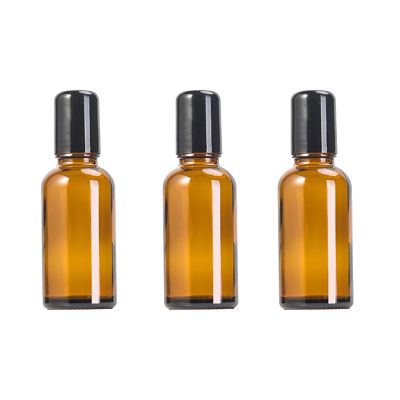 BFLCTTBD 3 PCS 30ml Rolling Dispenser Bottle Roller Ball Applicator for Castor Oil Perfume Roll on Containers Essential Oil Roller Bottles