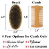 Personalized Name Beard Comb & Beard Brush Set for Men - w/Velvet Travel Pouch and Gift Box view 4