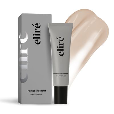 Elir Korean Firming Eye Cream - Instant Lift and Tightening Treatment - Arginine/Lysine Peptides + Ceramide - Reduces Fine Lines, Wrinkles, Under-Eye Bags - Lightweight, Works Under Makeup - 15ml