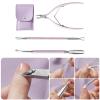 3Pcs/Set Cuticle Trimmer With Cuticle Pusher Stainless Steel Cuticle Remover Cuticle Nippers Cuticle Scissors Remover view 2