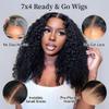 WestKiss Curly Wigs Human Hair Lace Front Wigs Kinky Curly 4x7 Closure Wig Pre Cut Lace Ready To Go Glueless Wigs Human Hair Bleached Knots Pre Plucked Human Hair Lace Front Wig 18 Inch view 3