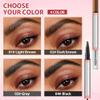 2025 New 2-in-1 Dual-Ended Microblading Eyebrow Pen - 4 Fork Tip Hair-Like Design with Gel, Waterproof & Long-Lasting Eyebrow Pen - Ideal for Women's Makeup (Mix-4pcs) view 3