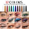 12 Colors Shimmer Eyeliner Pen Set, Waterproof, Long-Lasting, Glitter Eyeliner for Bold Eye Makeup, Metallic Glitter Finish, Eye Liner For Older Women, lapiz de ojos delineador de ojos contra el agua view 3