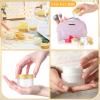 Domensi 18pcs Glass Cosmetic Jars with Wood Grain Lid Frosted Empty Containers Inner Liners Refillable Airtight Sample Jar for Makeup, Body Creams, Lotions, Powder, Home, Travel(50ml, 30ml, 15ml) view 4