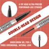 2 In 1 Brow Pen and Sealing Brow Pencil, 2025 New Magical Waterproof Brow Pencil, Dual-Ended 3D Waterproof Microblading Eyebrow Pen, 4 Tipped Brown Pencil with Brow Brush 2 In 1 Brows (Grey*1) view 3