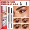 2 In 1 Brow Pen and Sealing Brow Pencil, 2025 New Magical Waterproof Brow Pencil, Dual-Ended 3D Waterproof Microblading Eyebrow Pen, 4 Tipped Brown Pencil with Brow Brush 2 In 1 Brows (Dark Brown*1) view 2