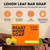 Beast Mode Soap for Men, Lemon Leaf, Single Bar  Natural Grass-Fed Tallow Bar Soap, Fresh Scent, Handcrafted, Non-Toxic view 2