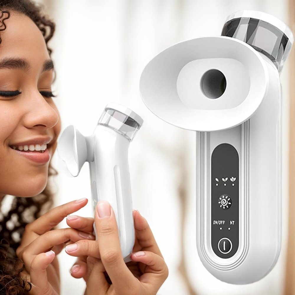 RMLYJ 2 Nano Mist Sprayer, Rechargeable Handheld Eye Moisturizer and Soother, Steam Therapys Wand for Dry Eyes & Face Warm Compress Compress Relief Dry Eyes