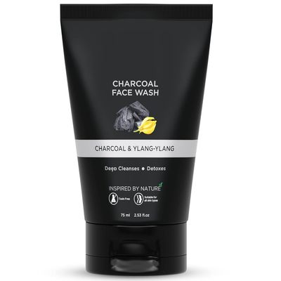 Charcoal Face Wash -75ml Each | Ylang Ylang | Anti Pollution, Acne Oil Control | Deep Cleansing | Blackheads Removal | All Skin Types