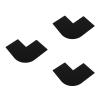 Garneck 3pcs Beard Shaping Template Tool for Precision Hairline Beard Styling Card Compact Lightweight Reusable Haircut Guide for Barbers Home Grooming view 1