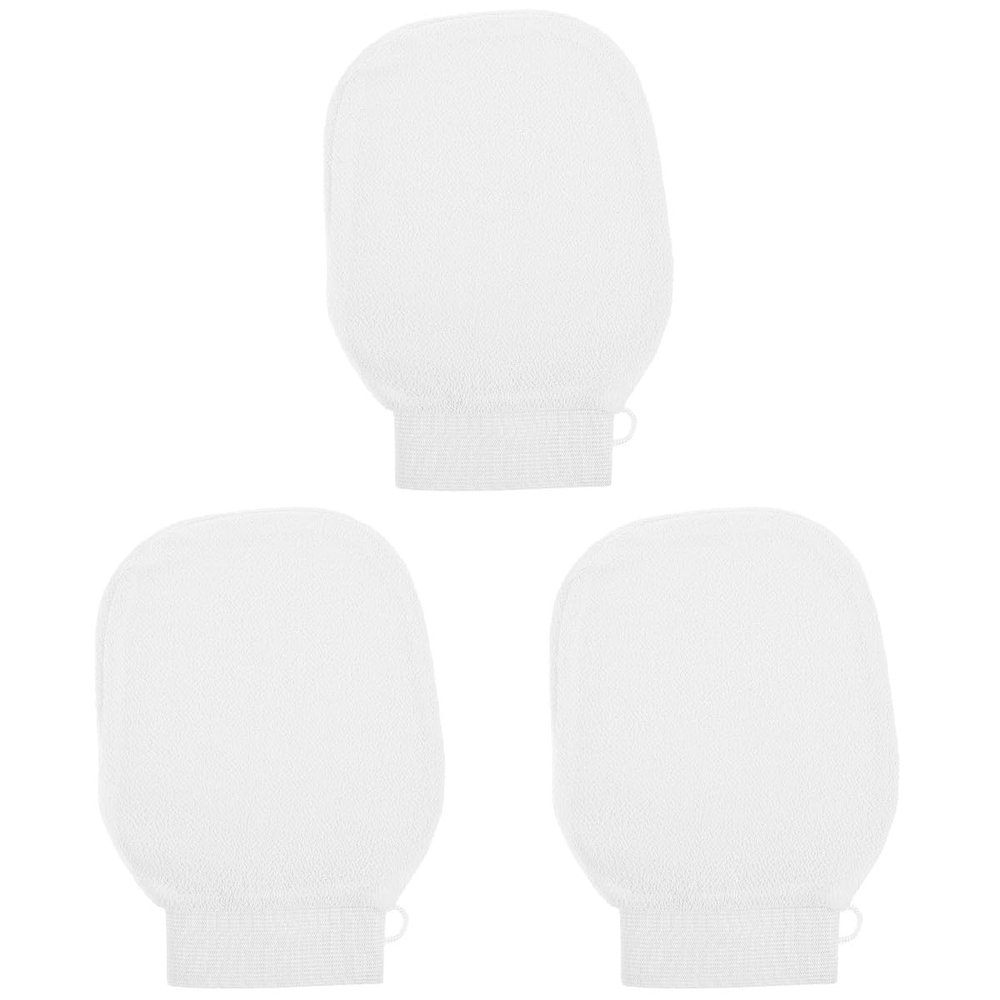 Baluue 3pcs Exfoliating Bath Glove for Gentle Dead Skin Removal Reusable Faux Shower Mitt for Deep Exfoliating Glove for Body Care