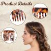 4 Pcs French Side Combs for Hair Small French Twist Decorative Hair Combs Clips Women Bun Strong Hold Clips Hair Styling Accessories for Women(Tortoise, Brown) view 3
