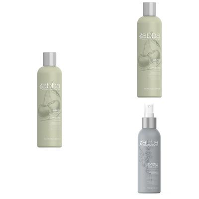 ABBA - All-in-One Leave-In Travel Spray & Pure Gentle Shampoo & Conditioner Duo - Cherry Bark & Aloe, 8 fl oz Each