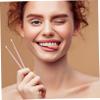 Gogogmee 100pcs Gentle Cotton Tip Nano Swabs Eyelash Extension Makeup Applicator Brush Portable Box Crystal Square Design view 4