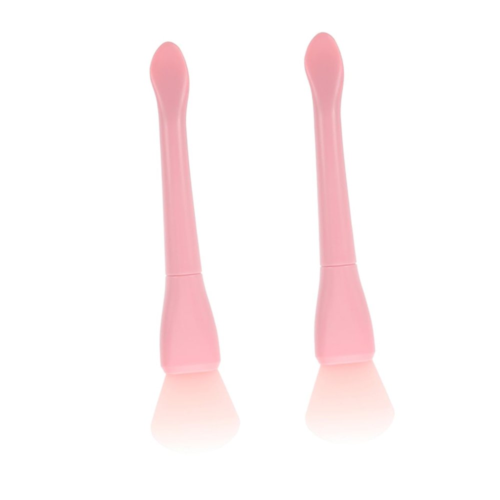 BIUDECO 2pcs Silicone Face Mask Brush Dual-head Spoon Applicator for Skincare Reusable Beauty Tool for Face Masks Mixing and Makeup Application Stylish and Compact Design