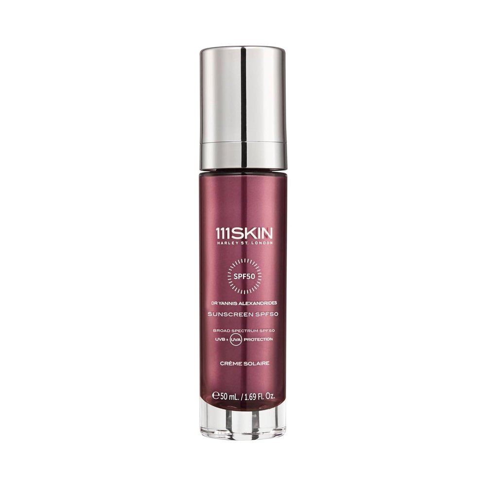 111SKIN Sunscreen SPF 50, Mineral Face and Non Greasy Sunscreen for Daily Use, Broad-Spectrum UVA/UVB and Blue Light Protection, Niacinamide and Polyglutamic Acid, 50 ml