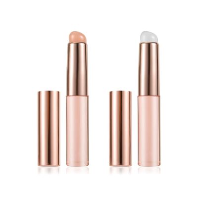 2Pcs Round Head Silicone Lip Brush with Cap Reusable Lip Makeup Applicator Cosmetic Tools Soft Makeup Brush for Lipstick Lip Gloss Lip Balm Concealer (Pink+Transparent)