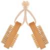 Homoyoyo 2pcs Bamboo Nail Cleaning Brush Soft Bristles for Gentle Fingernail Scrubbing Portable Lightweight Nail Cleaner for Dust Removal for Home Use and Art Lovers view 1