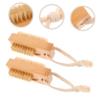 Homoyoyo 2pcs Bamboo Nail Cleaning Brush Soft Bristles for Gentle Fingernail Scrubbing Portable Lightweight Nail Cleaner for Dust Removal for Home Use and Art Lovers view 4