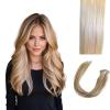 Envie Me Luxury Hair Extentions Remy Cuticle Intact Double Drawn Real Human Hair Straight Hair Seamless Invisible Clip-In Hair Extentions #1001 Light Blonde 110g 20 inch 8 pcs view 1
