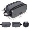 5sssallefaa Travel Business Toiletry Bag Waterproof Shaving Kit for Men Women Shower Bathroom Makeup Cosmetic Organizer Handbag (Gray 1) view 2