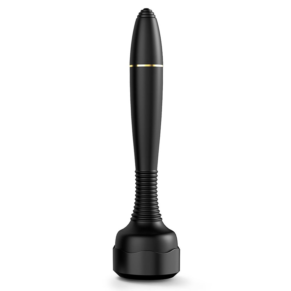 Derma Roller Stamp Microneedling Roller for Home Use - Men Women Micro Needling Roller Stamp 0.25mm - Black