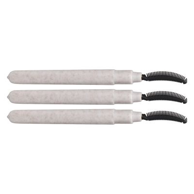 3pcs Silicone Eyelash Mascara Brushes Wand Portable Lash Separating Brush with Dust Cover White