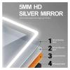 36 X 4 X 26 Inch Shower Mirror with Light Storage Cosmetic Bath Mirrors Makeup Square Bathroom Mirrors,Mirrors view 3