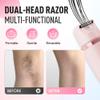 Shaver, 2025 New Bikini Trimmer, 2-in-1 Cordless Eletctric Shaver for Women, IPX7 Waterproof Wet and Dry Body Trimmer Razor for Facial Face Lip Chin Underarm Legs (Apricot) view 2