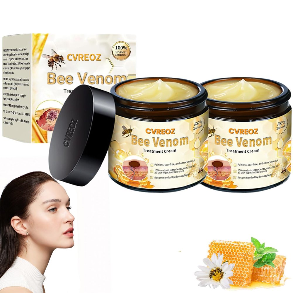 AAFQ Bee Venom Skin Treatment Cream, Bee Venom Comprehensive Cream, Bee Venom Cream, Professional Bee Venom Repair Cream, Bee Venom Skin Care for Men&Women (2)