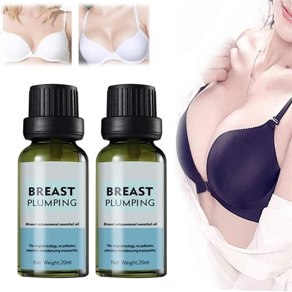 Breast Plumping Oil,Natural Fast Breast Grow Firming Massage Oil,Enlargement Lifting Bust Serum Oil Anti-Sagging,Eliminates Chest Wrinkles,Strengthens Skin Elasticity (2)