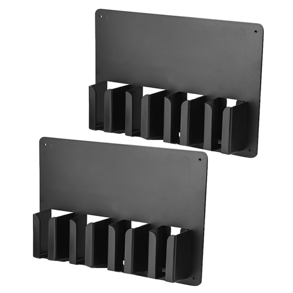 Beaupretty 2pcs Wall-Mounted Hair Clipper Holder Hair Tool Organizer for Salons Space-Saving Scissor Storage Easy Access Hairdresser Clipper Rack