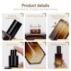 Segbeauty 2 Pack 100ml Empty Refillable Glass Bottles, 3.38oz Leakproof Pump Bottles Lotion Dispenser Bottle Travel Size Lotion Container for Essential Oil Blends Cream Gradient Brown view 2
