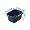 ChuYiElegance Portable Foot Soak Basin for Relaxing Feet, Pedicure Bucket And Bath, dark blue Large view 2