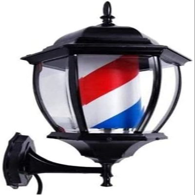 Barber Pole Light Outdoor Wall Lamp Waterproof Led Barber Pole Light Hair Salon Barber Shop Open Sign Rotating Red White Blue Strips Lamp Barber Shop Pole